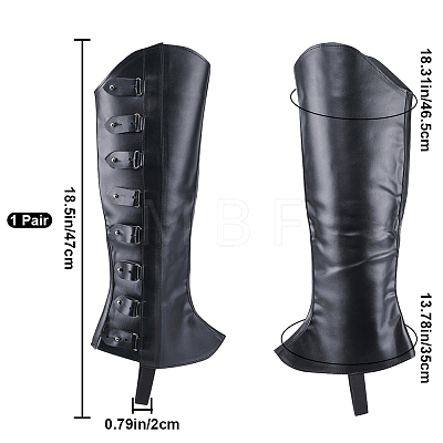 Imitation Leather Boot Cover AJEW-WH0258-941A-1