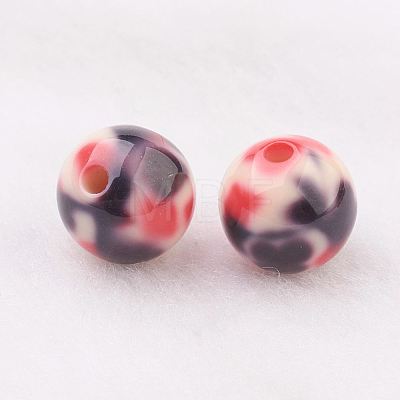 Spray Painted Resin Beads GLAA-F049-A20-1