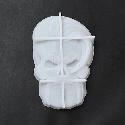 Cheerful Skull Display Decoration Statue Silicone Molds DIY-L071-08D-1