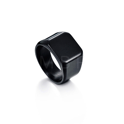 Square Titanium Steel Finger Rings WGB1DFB-26-1