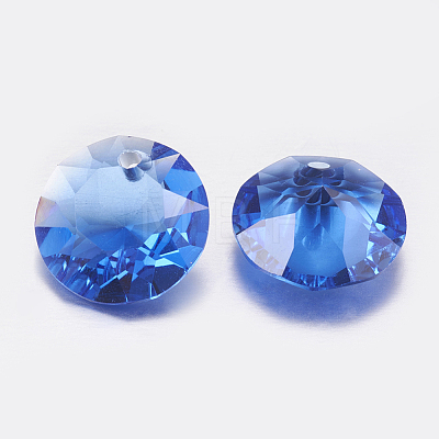 Faceted Glass Rhinestone Charms RGLA-F051-12mm-206-1