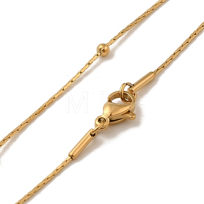 Vacuum Plating 304 Stainless Steel Satellite Chains Necklace for Men Women STAS-E001-15G-1