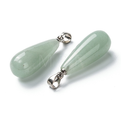 Natural Green Aventurine Pendants G-F707-10-1