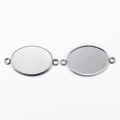 304 Stainless Steel Cabochon Connector Settings X-STAS-H394-01P-01-1