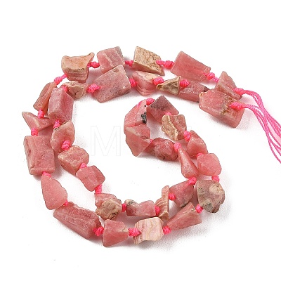 Raw Rough Natural Rhodonite Beads Strands G-D101-A02-1