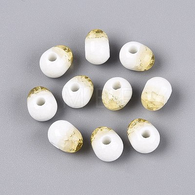 Handmade Crackle Porcelain Beads PORC-Q008-06B-02-1
