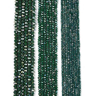 Electroplate Glass Beads Strands EGLA-A044-P6mm-B09-1