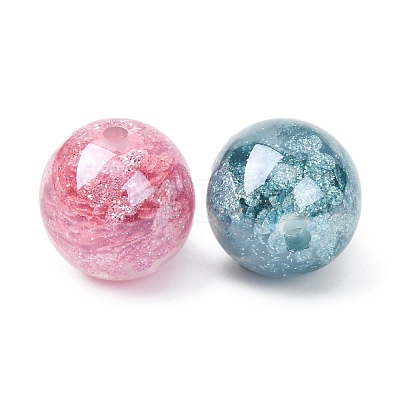 Luminous Transparent Resin & Paillette Beads RESI-C073-15-1