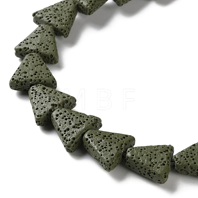 Triangle Dyed Natural Lava Rock Beads Strands G-O126-04A-11-1