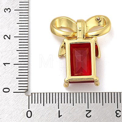 Rack Plating Brass Micro Pave Cubic Zirconia Pendants KK-I718-14G-03-1