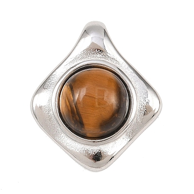 Natural Tiger Eye Pendants STAS-P434-02P-1