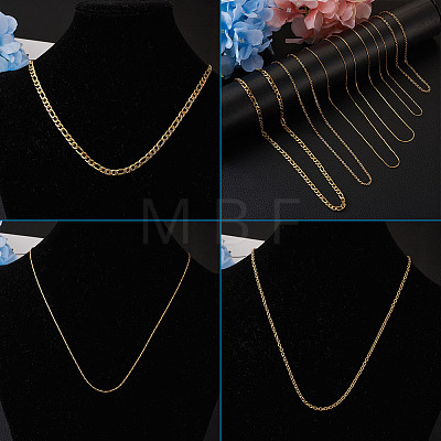 304 Stainless Steel Chain Necklaces NJEW-TA0001-11G-1