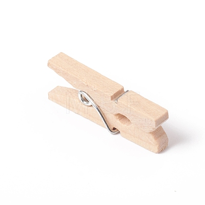 Natural Wooden Craft Pegs Clips WOOD-E010-02E-1