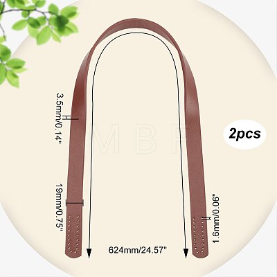 PU Imitation Leather Bag Handles FIND-WH0036-53C-1