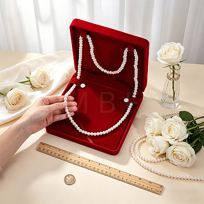 Velvet Pearl Necklace Package Boxes CON-WH0086-264B-1