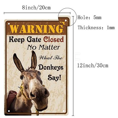 Rectangle Metal Iron Sign Poster AJEW-WH0157-326-1