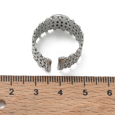 304 Stainless Steel Cuff Ring Components SA-CBA37BC-16A-P-1
