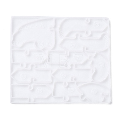 Crocodiles DIY Puzzle Silicone Molds DIY-G046-18-1