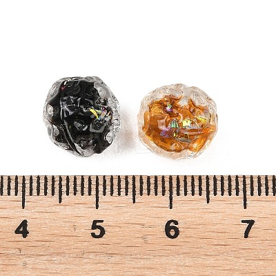 Hammered Handmade Foil Glass Beads FOIL-T009-03-1
