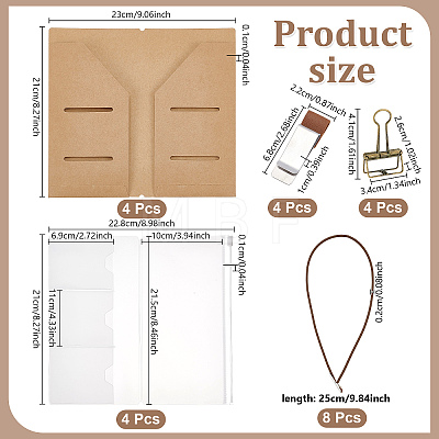 4Pcs Kraft Paper Passport Cover DIY-WA0001-39-1