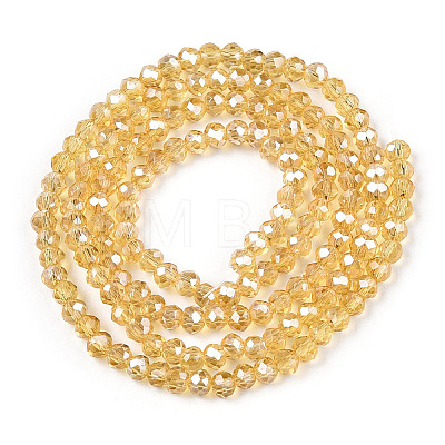 Electroplate Glass Beads Strands EGLA-A034-T1mm-A01-1