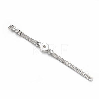 Alloy Rhinestone Snap Cord Bracelet Making BJEW-S136-01-1