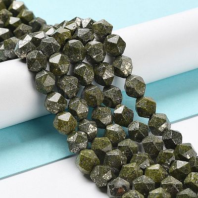Natural Pyrite Beads Strands G-G030-A03-02-1