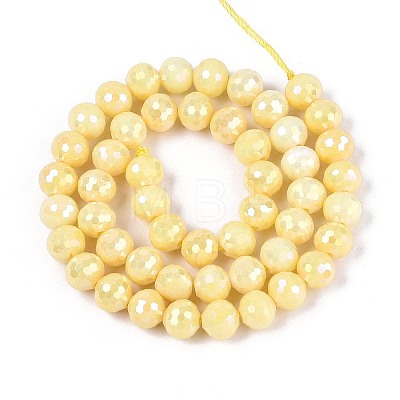 Anti-Tarnish Electroplate Glass Beads Strands LS-GLAA-N056-8mm-05-1