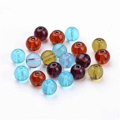 Mixed Color Round Glass Beads X-GR8mm-1