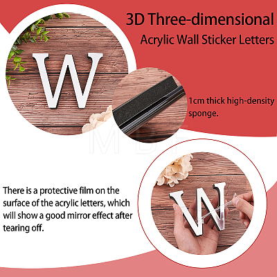 Acrylic Mirror Wall Stickers Decal DIY-CN0001-09-1