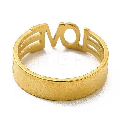 Ion Plating(IP) 201 Stainless Steel Finger Rings RJEW-G278-05G-1