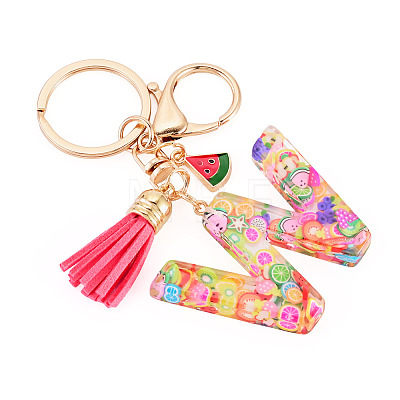 Fruit Series Letter Resin Keychains KEYC-TAC0033-02W-1