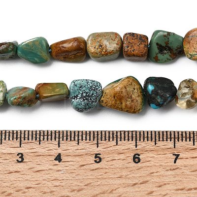 Natural HuBei Turquoise Beads Strands G-B161-B09-1
