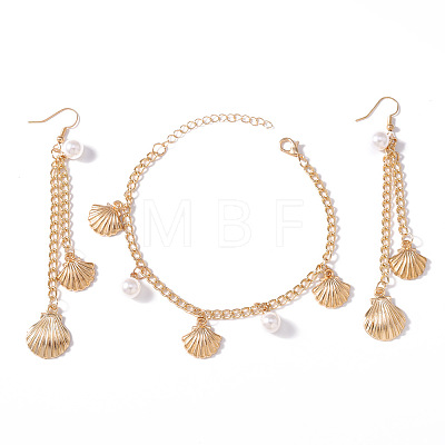 Alloy & Imitation Pearl Jewelry Sets WG56B98-01-1