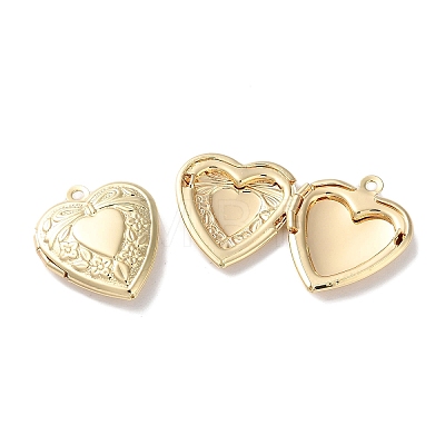 Rack Plating Brass Locket Pendants X-KK-F090-03LG-1