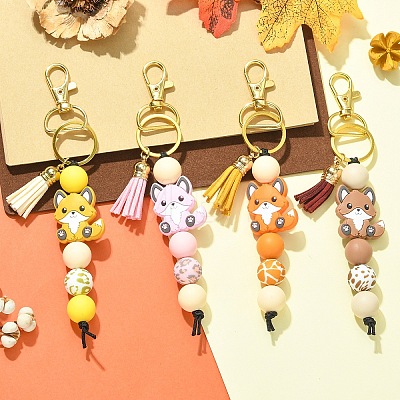 Silicone Pendant Decorations HJEW-YW00451-03-1