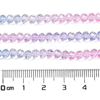 Transparent Painted Glass Beads Strands X-DGLA-A034-T3mm-A08-1