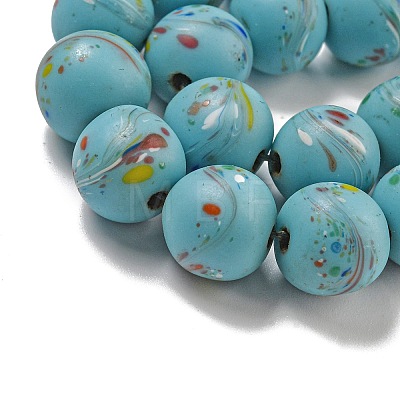 Handmade Lampwork Beads Strands BLOW-D006-07G-1