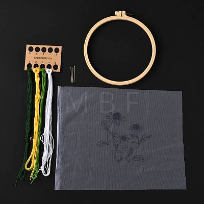 DIY Transparent Fabric Embroidery Kits DIY-K032-80-1