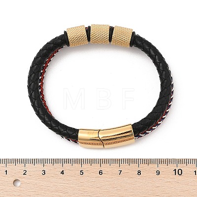 Braided Leather Multi-strand Bracelets BJEW-Z081-15G-1