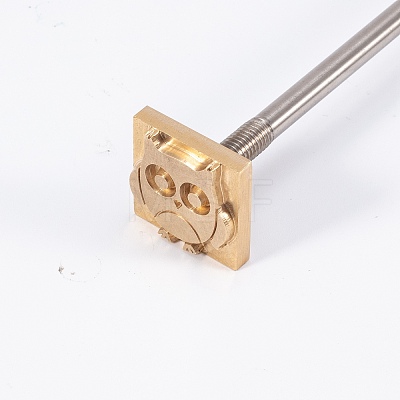 Brass Burning Stamp Heating AJEW-WH0098-73-1