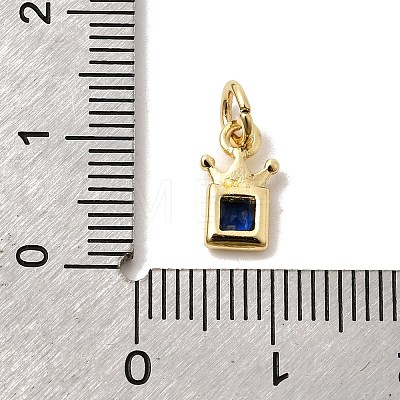 Brass with Cubic Zirconia Charms KK-G554-01B-03-1