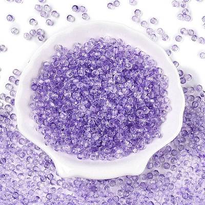 Baking Paint Electroplate Transparent Glass Seed Beads SEED-N006-07A-1