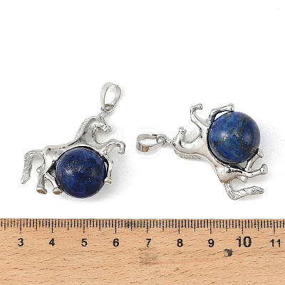 Dyed Natural Lapis Lazuli Pendants G-D102-01P-03-1