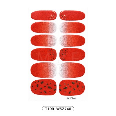 Avocados & Strawberries & Flowers Full Cover Nail Art Stickers MRMJ-T109-WSZ746-1