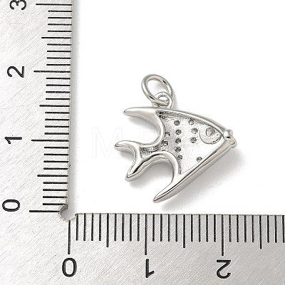 Brass Micro Pave Clear Cubic Zirconia Pendants LS-KK-U046-02P-04-1