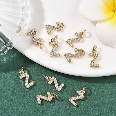 SHEGRACE Brass Micro Pave Clear Cubic Zirconia Pendants XGRQ29758-394G-Z-1