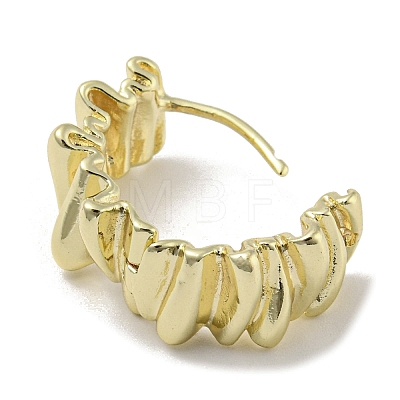Brass Hoop Earrings EJEW-R159-01G-1
