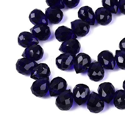 Transparent Glass Beads Strands GLAA-Q116-01A-B19-1