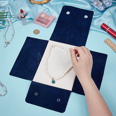 Portable Travel Velvet Pearl Necklaces Flap Carring Cases TP-WH0025-01A-1